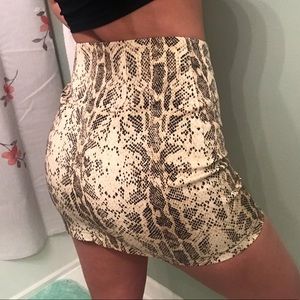 Never worn faux snake skin skirt